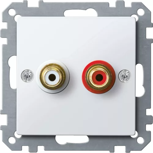 Schneider Electric Merten MEG4350-0319 RCA (audio) csatlakozóaljzat  polárfehér - System-M (M-Plan / M-Pure / M-Smart)