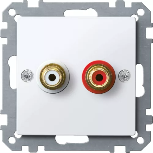 Schneider Electric Merten MEG4350-0325 audio csatlakozóaljzat (RCA) System-M aktívfehér