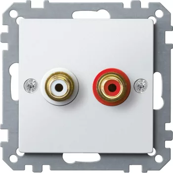   Schneider Electric Merten MEG4350-0419 RCA (audio) csatlakozóaljzat  mattfehér - System-M (M-Plan / M-Pure / M-Smart)