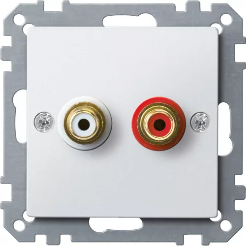 Schneider Electric Merten MEG4350-0419 audio csatlakozóaljzat (RCA) System-M mattfehér