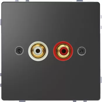 Schneider Electric Merten MEG4350-6034 audio csatlakozóaljzat (RCA) System-D antracit
