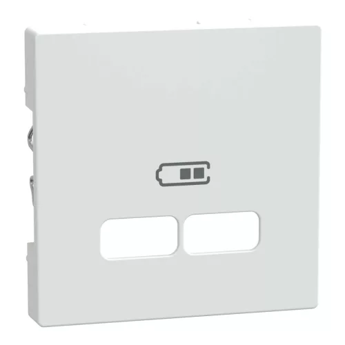 Schneider Electric Merten MEG4367-0319 Fedlap, USB töltőkhöz, System-M, polárfehér