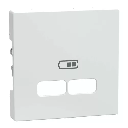 Schneider Electric Merten MEG4367-0325 Fedlap, USB töltőkhöz, System-M, aktívfehér
