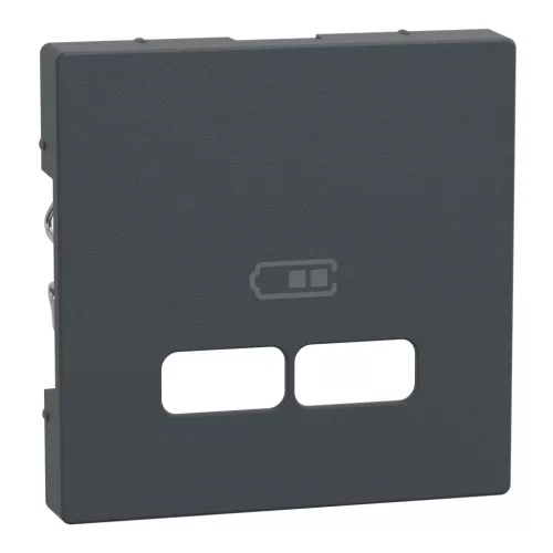 Schneider Electric Merten MEG4367-0414 burkolat USB töltő betétekhez antracit - System-M (M-Plan / M-Pure / M-Smart)