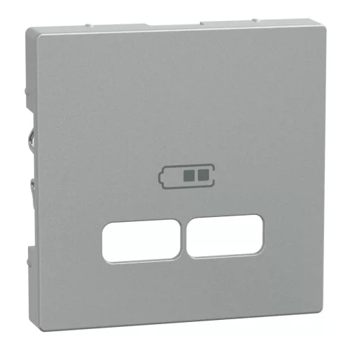 Schneider Electric Merten MEG4367-0460 Fedlap, USB töltőkhöz, System-M, alumínium