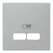 Schneider Electric Merten MEG4367-0460 Fedlap, USB töltőkhöz, System-M, alumínium