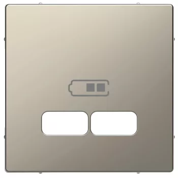 Schneider Electric Merten MEG4367-6050 Fedlap, USB töltőkhöz, System-D, nikkel