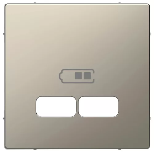 Schneider Electric Merten MEG4367-6050 burkolat USB töltő betétekhez nikkel - System-D (D-Life / D-Antik)