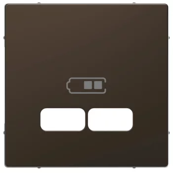   Schneider Electric Merten MEG4367-6052 burkolat USB töltő betétekhez mokka - System-D (D-Life / D-Antik)
