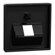 Schneider Electric Merten MEG4521-0403 Fedlap, 1xRJ45 aljzathoz, döntött, System-M, fekete