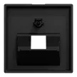 Schneider Electric Merten MEG4521-0403 fedlap, döntött kivitelű 1xRJ45 aljzathoz, feliratozható  fekete - System-M (M-Plan / M-Pure / M-Smart)