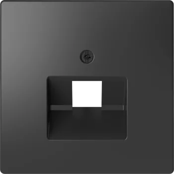 Schneider Electric Merten MEG4521-6034 Fedlap, 1xRJ45 aljzathoz, döntött, System-D, antracit