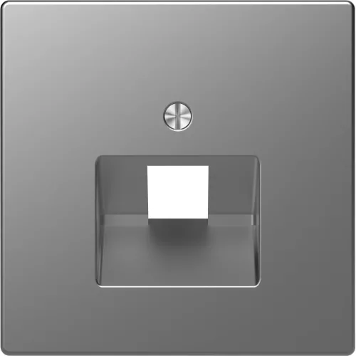 Schneider Electric Merten MEG4521-6036 fedlap, döntött kivitelű 1xRJ45 aljzathoz, feliratozható  acél - System-D (D-Life / D-Antik)