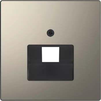   Schneider Electric Merten MEG4521-6050 fedlap, döntött kivitelű 1xRJ45 aljzathoz, feliratozható  nikkel - System-D (D-Life / D-Antik)