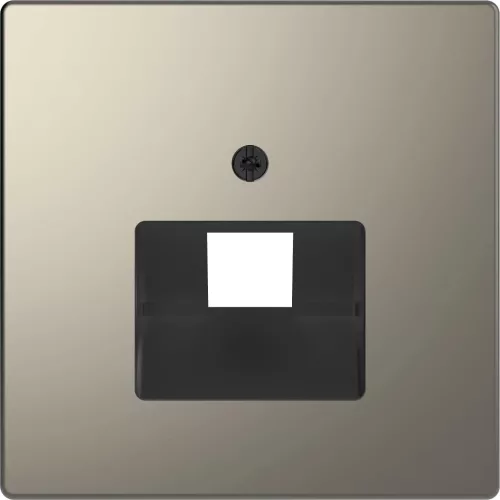 Schneider Electric Merten MEG4521-6050 fedlap, döntött kivitelű 1xRJ45 aljzathoz, feliratozható  nikkel - System-D (D-Life / D-Antik)