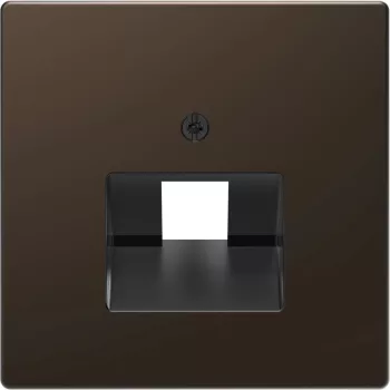 Schneider Electric Merten MEG4521-6052 Fedlap, 1xRJ45 aljzathoz, döntött, System-D, mokka