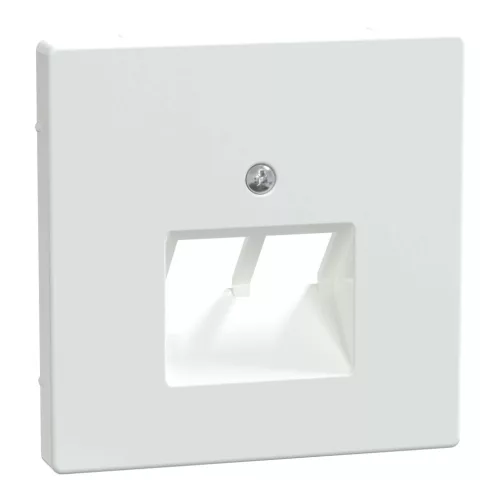 Schneider Electric Merten MEG4522-6035 fedlap, döntött kivitelű 2xRJ45 aljzathoz, feliratozható  lótuszfehér - System-D (D-Life / D-Antik)