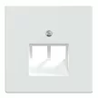 Schneider Electric Merten MEG4522-6035 Fedlap, 2xRJ45 aljzathoz, döntött, System-D, lótuszfehér