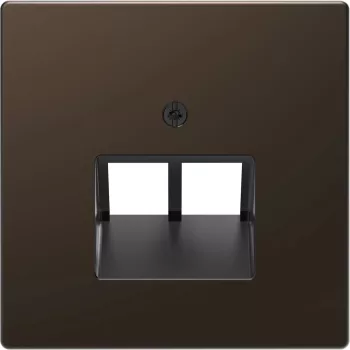   Schneider Electric Merten MEG4522-6052 fedlap, döntött kivitelű 2xRJ45 aljzathoz, feliratozható  mokka - System-D (D-Life / D-Antik)