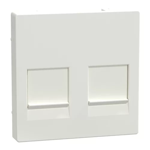 Schneider Electric Merten MEG4562-0319 fedlap, 2xRJ45 moduláris betétekhez  polárfehér - System-M (M-Plan / M-Pure / M-Smart)