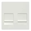 Schneider Electric Merten MEG4562-0319 fedlap, 2xRJ45 moduláris betétekhez  polárfehér - System-M (M-Plan / M-Pure / M-Smart)