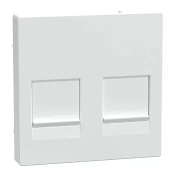 Schneider Electric Merten MEG4562-0325 Fedlap, 2xRJ45 moduláris betétekhez, System-M, aktívfehér