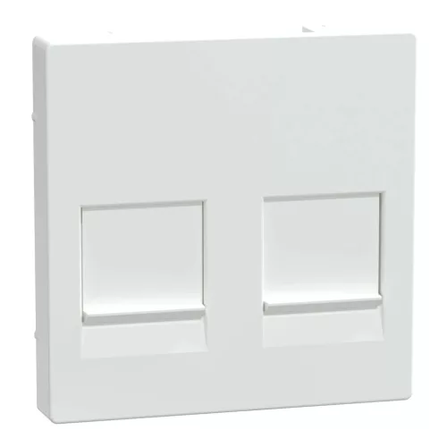 Schneider Electric Merten MEG4562-0325 fedlap, 2xRJ45 moduláris betétekhez  aktívfehér - System-M (M-Plan / M-Pure / M-Smart)