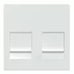 Schneider Electric Merten MEG4562-0325 fedlap, 2xRJ45 moduláris betétekhez  aktívfehér - System-M (M-Plan / M-Pure / M-Smart)