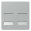 Schneider Electric Merten MEG4562-0460 Fedlap, 2xRJ45 moduláris betétekhez, System-M, alumínium