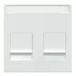 Schneider Electric Merten MEG4564-0325 fedlap, 2xRJ45 moduláris betétekhez, feliratozható  aktívfehér - System-M (M-Plan / M-Pure / M-Smart)