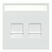 Schneider Electric Merten MEG4564-6035 Fedlap, 2xRJ45 moduláris betétekhez, feliratozható, System-D, lótuszfehér