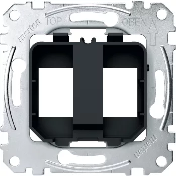 Schneider Electric Merten MEG4566-0003 Rögzítőkeret, 2xRJ45 moduláris betétekhez, fekete