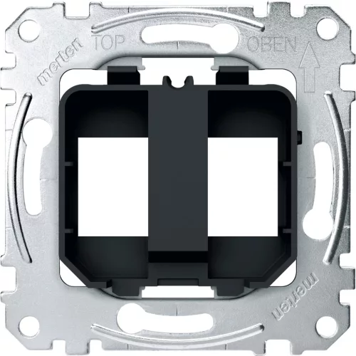 Schneider Electric Merten MEG4566-0003 Rögzítőkeret, 2xRJ45 moduláris betétekhez, fekete