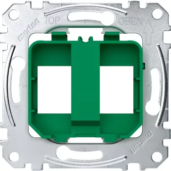 Schneider Electric Merten MEG4566-0004 Rögzítőkeret, 2xRJ45 moduláris betétekhez, zöld