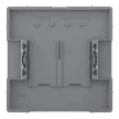 Schneider Electric Merten MEG4572-6036 Fedlap, 2xRJ45 aljzathoz, System-D, acél