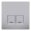 Schneider Electric Merten MEG4572-6036 Fedlap, 2xRJ45 aljzathoz, System-D, acél