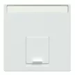 Schneider Electric Merten MEG4573-0325 Fedlap, 1xRJ45 aljzathoz, feliratozható, System-M, aktívfehér