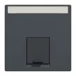Schneider Electric Merten MEG4573-0414 fedlap, 1xRJ45 aljzathoz, feliratozható  antracit - System-M (M-Plan / M-Pure / M-Smart)