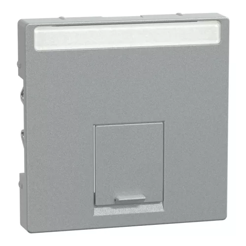 Schneider Electric Merten MEG4573-0460 Fedlap, 1xRJ45 aljzathoz, feliratozható, System-M, alumínium
