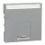Schneider Electric Merten MEG4573-0460 fedlap, 1xRJ45 aljzathoz, feliratozható  alumínium - System-M (M-Plan / M-Pure / M-Smart)