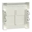 Schneider Electric Merten MEG4574-0319 fedlap, 2xRJ45 aljzathoz, feliratozható  polárfehér - System-M (M-Plan / M-Pure / M-Smart)