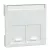 Schneider Electric Merten MEG4574-0325 fedlap, 2xRJ45 aljzathoz, feliratozható  aktívfehér - System-M (M-Plan / M-Pure / M-Smart)