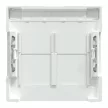 Schneider Electric Merten MEG4574-0325 Fedlap, 2xRJ45 aljzathoz, feliratozható, System-M, aktívfehér