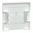 Schneider Electric Merten MEG4574-6035 Fedlap, 2xRJ45 aljzathoz, feliratozható, System-D, lótuszfehér