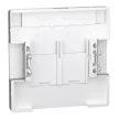 Schneider Electric Merten MEG4574-6050 Fedlap, 2xRJ45 aljzathoz, feliratozható, System-D, nikkel