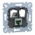 Schneider Electric Merten MEG4530-0000 1xRJ45 Cat6 STP aljzat, fedlap és keret nélkül