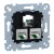 Schneider Electric Merten MEG4576-0022 2xRJ45 Cat6 STP aljzat, fedlap és keret nélkül