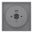 Schneider Electric Merten MEG5250-6036 fedlap forgatógombos fényerőszabályzóhoz System-D acél