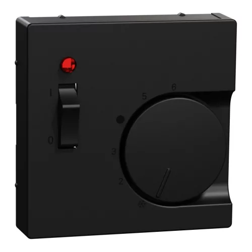 Schneider Electric Merten MEG5760-0403 fedlap kapcsolóval ellátott szobatermosztátokhoz  fekete - System-M (M-Plan / M-Pure / M-Smart)