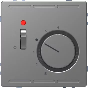 Schneider Electric Merten MEG5760-6036 Szobatermosztát, kapcsolóval, 250 V, 10A, System-D, acél